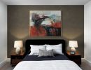 Large Abstract Landscape Oil Painting | Oil And Acrylic Painting in Paintings by Simona Gocan. Item composed of canvas in contemporary style