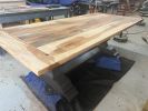 Pecan Farm Table with Trestle base | Dining Table in Tables by Peach State Sawyer Services