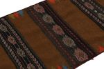 Vintage Afghan Tribal Kilim in Brown with Geometric Patterns | Area Rug in Rugs by Rug and Kilim