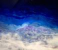 Waiting to Surface Contemporary Blue Wallpaper Mural | Wall Treatments by MELISSA RENEE fieryfordeepblue  Art & Design. Item compatible with contemporary and eclectic & maximalism style