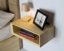 Modern Floating Nightstand | Storage by Hofina. Item composed of wood in minimalism or japandi style
