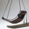 Modern Leather Sling Hanging Chair Now in A Slimmer Frame fo | Lounge Chair in Chairs by Studio Stirling. Item made of steel with leather works with minimalism & contemporary style