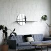 Floating Mirror Hardwood Shelf | Decorative Objects by THE IRON ROOTS DESIGNS. Item made of glass