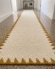 Handwoven Natural Woolen Runner Rug | Rugs by Evergreen Carpets. Item made of wool compatible with boho and minimalism style