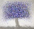 Purple Blossom | Oil And Acrylic Painting in Paintings by DaggArt. Item made of canvas & synthetic