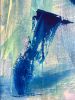 Wind on the Water Original Painting | Mixed Media by Jessalin Beutler. Item made of canvas works with coastal style