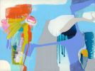 Chatting with the Mirror | Oil And Acrylic Painting in Paintings by Claire Desjardins. Item made of canvas with synthetic