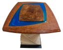 Aquatic Orbits high table sculpture. | Cocktail Table in Tables by Cline Originals. Item composed of maple wood and steel in eclectic & maximalism or coastal style