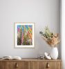 Towering Skyward- Filifera Palms - Painting on Paper | Mixed Media in Paintings by k-apostrophe. Item made of paper compatible with boho and contemporary style