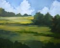Day | Oil And Acrylic Painting in Paintings by Caroline Adams. Item composed of canvas & synthetic