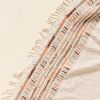 Unah Coral Fully Hand Embroidered Organic Cotton Throw | Linens & Bedding by Studio Variously. Item made of cotton