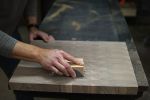 The Legend | Serving Board in Serveware by Gavin May. Item made of walnut with brass