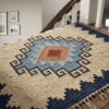 Handwoven Woolen Stair Runner Rug | Rugs by Evergreen Carpets. Item made of wool works with boho & minimalism style