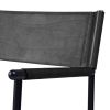 ¨Repose¨Counter Stool wBackrest Leather&Rubbered metal frame | Chairs by Jover + Valls | Restaurante L'Escaleta in Cocentaina. Item made of steel with leather works with contemporary & modern style