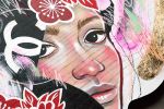 Japanese Chanel Fashion Artwork on Wood Panel | Mixed Media by JUURI. Item composed of canvas and synthetic