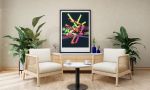 Neonn Maaper 1 | Canvas Painting in Paintings by Philippe Halaburda. Item composed of canvas