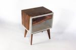 Tall Dwarf | Nightstand in Storage by Curly Woods. Item made of oak wood & concrete compatible with mid century modern and industrial style