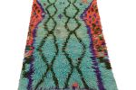 Vintage Moroccan Runner with Polychromatic Geometric Pattern | Area Rug in Rugs by Rug and Kilim