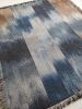 Indigo Reflection - Jacquard Woven Throw Blanket | Linens & Bedding by Jessie Bloom Studio. Item composed of cotton in boho or contemporary style