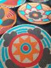 Set of 7 Personalized African Wall Plates | Decorative Plate in Decorative Objects by Sarmal Design. Item composed of bamboo and cotton in boho or contemporary style