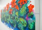 My Best Friend's Geraniums | Oil And Acrylic Painting in Paintings by Claire Desjardins. Item composed of canvas and synthetic