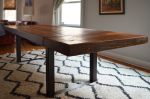 Reclaimed rustic wood table | Dining Table in Tables by Abodeacious. Item made of wood & metal