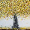 Yellow Bloom | Oil And Acrylic Painting in Paintings by Amanda Dagg. Item made of canvas with synthetic