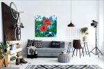 "What a Wonderful World" Poppy Painting | Oil And Acrylic Painting in Paintings by Mandy Martin Art. Item made of canvas
