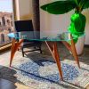 Ted Crystal – Glass & Mahogany Living Room Table | Dining Table in Tables by GREYGE. Item composed of wood and glass in contemporary or modern style
