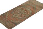 Vintage Turkish Rug in Pink & Cream with Colorful Floral | Area Rug in Rugs by Rug and Kilimarea