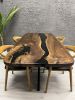 Black Epoxy Table, Meeting table, River Epoxy Table | Dining Table in Tables by Brave Wood
