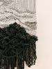 Textured Tapestry in Black "Gravity" | Macrame Wall Hanging in Wall Hangings by Rebecca Whitaker Art. Item made of cotton compatible with modern style