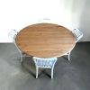 Round Oak Dining Table | Tables by Van Werden Designs. Item made of oak wood works with minimalism & mid century modern style