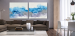 'Serenity' | Paintings by Christina Twomey Art + Design. Item made of birch wood works with minimalism & contemporary style