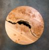 Maple Live Edge Round Coffee Table | Taijitu | Walnut Base | Tables by SAW Live Edge. Item made of walnut