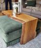 English Elm Double Cascade Ottoman | Benches & Ottomans by Handmade in Brighton. Item composed of wood and brass
