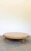 Solid Light Oak Circular Coffee Table | Tables by Aeterna Furniture. Item composed of oak wood