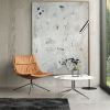 Contemporary White and Black Abstract | Oil And Acrylic Painting in Paintings by Michael O'Guinn. Item composed of canvas and synthetic in industrial style