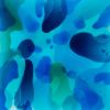 Blue Luminescence | Mixed Media by Maria Bacha. Item made of canvas with synthetic works with minimalism & contemporary style