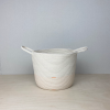 Storage Basket with handles handcrafted from cotton rope | Storage by Crafting the Harvest. Item made of cotton works with boho & minimalism style