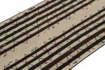 Vintage Persian Kilim in Beige with Black Stripes, Panel | Area Rug in Rugs by Rug and Kilim