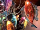 Multi Fish Chandelier | Chandeliers by Anchor Bend Glassworks. Item composed of glass