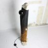 Totem Floor Lamp — Reclaimed Wood Column & Stone | Lamps by Gabor Gobi. Item composed of wood and stone