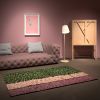 "Rose Realm" Handmade Rug, Pink, Green, Floral Theme, Modern | Area Rug in Rugs by Sergio Mannino Studio. Item composed of wool compatible with modern style