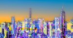 City Skyline | Digital Art in Art & Wall Decor by Marc VanDermeer. Item made of paper works with contemporary & modern style