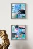 Water Signs I | Mixed Media by KNOF design. Item made of canvas works with contemporary style