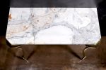 Lychorinda Cast Bronze & Marble Console Table by Costantini | Tables by Costantini Design. Item composed of bronze and marble