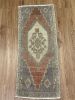Hand-woven Turkish Rug Doormat| 1.5 x 3.7 | Small Rug in Rugs by Wool and Rug. Item made of wool compatible with boho and contemporary style