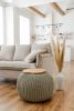 Coffee Table - Knitted Pouf | Tables by Chasha Home. Item made of wood with cotton