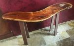 Koa Accent Table | Console Table in Tables by Natural Wood Edge Creations by Rick Griggs. Item composed of wood and copper in contemporary or modern style